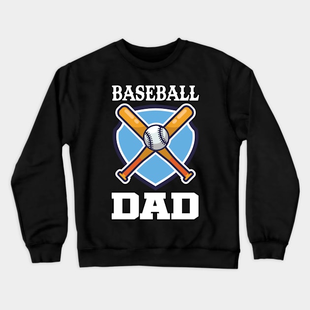 Mens Baseball Dad Funny Tshirt Dad Daddy Father Papa Gifts Crewneck Sweatshirt by CarleyMichaels